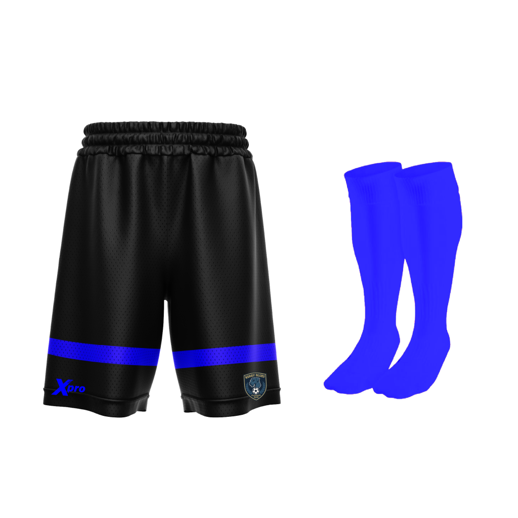 Kerry Blues Training Shorts and Socks BLACK