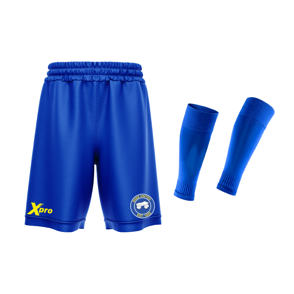 Bree United Training Shorts and Sleeves BLUE
